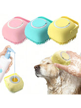 1pc Soft Silicone Dog Brush Pet Shampoo Massager Bath Brush Bathroom Puppy Cat Washing Massage Dispenser Grooming Shower Brush