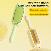 Electrostatic adsorption two-way roller hair removal brush