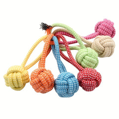 A random color interactive cotton rope puppy pull rope toy ball, suitable for dogs, can be used as a toothbrush bite, durable supplies