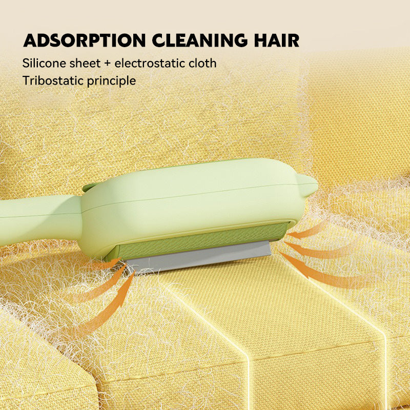 Electrostatic adsorption two-way roller hair removal brush
