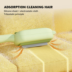 Electrostatic adsorption two-way roller hair removal brush