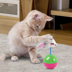A set of cat toys, mice, and rocking toy sticks that provide exercise and fun for cats