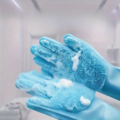 2-piece 2-in-1 pet dog bath gloves, pet brush silicone bath massage brush, dog bath products