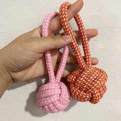 A random color interactive cotton rope puppy pull rope toy ball, suitable for dogs, can be used as a toothbrush bite, durable supplies