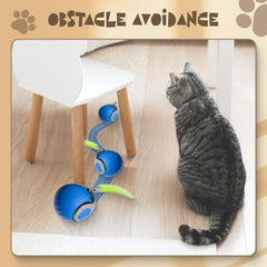 Interactive Cat Toy Balls, 2025 New Automatic Moving Balls for Cat Dog Touch Motion Rolling Cat Toy Ball, Self Rolling Smart Cat Toy Ball Interactive Cat Toys for Indoor and Outdoor Cats Dogs (Orange)