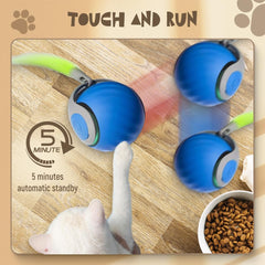 Interactive Cat Toy Balls, 2025 New Automatic Moving Balls for Cat Dog Touch Motion Rolling Cat Toy Ball, Self Rolling Smart Cat Toy Ball Interactive Cat Toys for Indoor and Outdoor Cats Dogs (Orange)