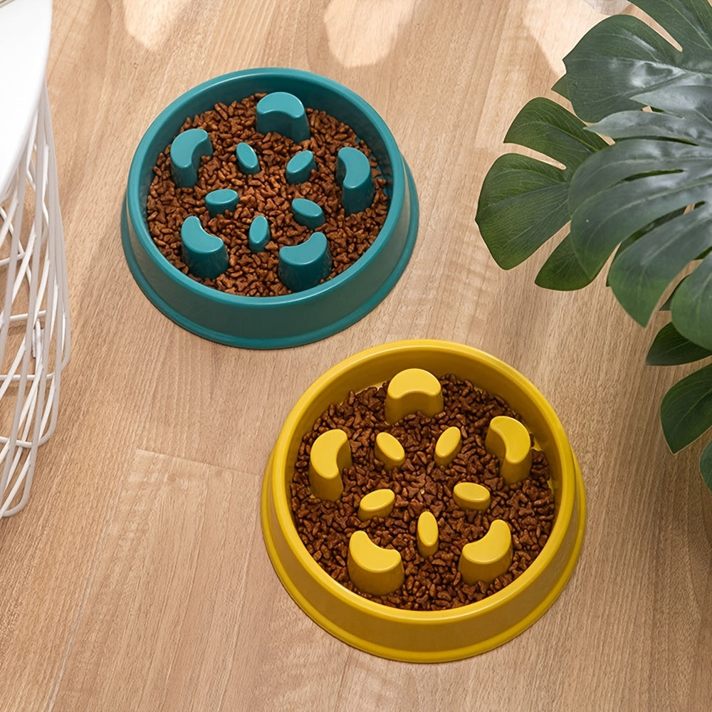 Anti-choking slow feeder and water bowl station for dogs and cats - prevents overeating and promotes healthy digestion