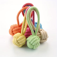 A random color interactive cotton rope puppy pull rope toy ball, suitable for dogs, can be used as a toothbrush bite, durable supplies