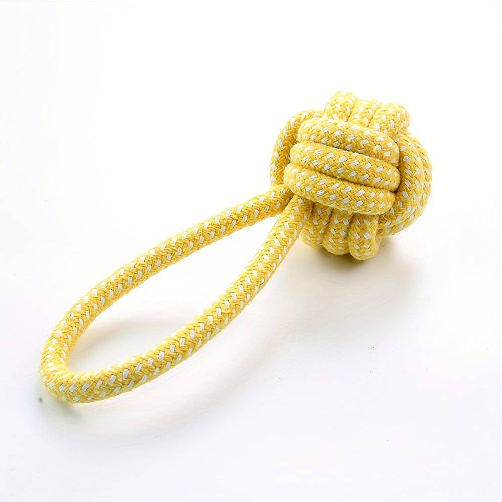 A random color interactive cotton rope puppy pull rope toy ball, suitable for dogs, can be used as a toothbrush bite, durable supplies
