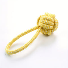 A random color interactive cotton rope puppy pull rope toy ball, suitable for dogs, can be used as a toothbrush bite, durable supplies