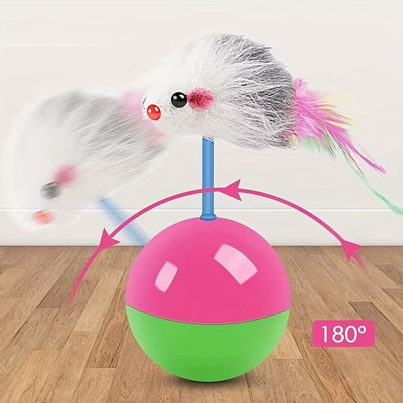 A set of cat toys, mice, and rocking toy sticks that provide exercise and fun for cats
