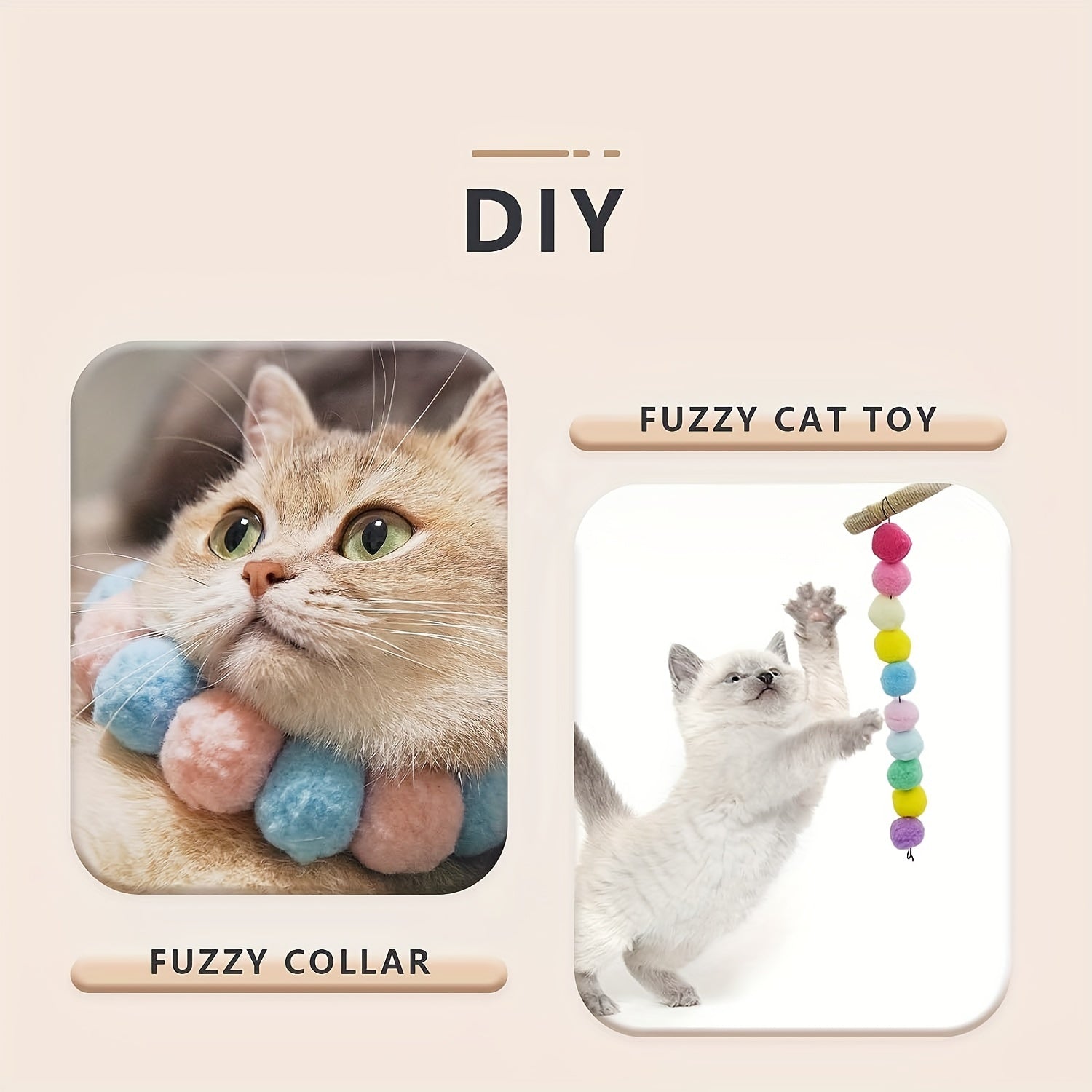 Plush Ball Shooting Gun with 10 Hairball, Pet Hairball Launch Toy, Interactive Cat Toy, Mini Foam Ball Shooting Gun Fun Toy, Moving Bouncing Rolling Ball, Christmas Gift
