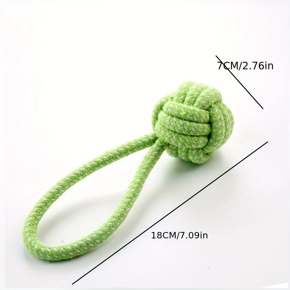 A random color interactive cotton rope puppy pull rope toy ball, suitable for dogs, can be used as a toothbrush bite, durable supplies