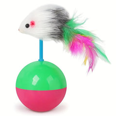A set of cat toys, mice, and rocking toy sticks that provide exercise and fun for cats