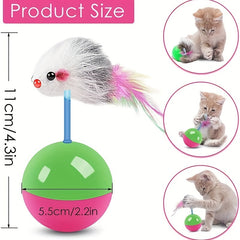A set of cat toys, mice, and rocking toy sticks that provide exercise and fun for cats
